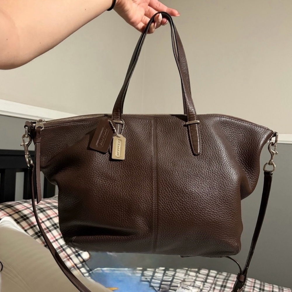 Coach Vintage Bleeker Cooper Brown Pebbled Leather Satchel